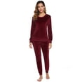 thumbnail image 1 of Purcoar Tracksuit Sets for Women 2 Piece Sweatshirt Tracksuits Sportswear Velour Baseball Jersey with Pocket, 1 of 5