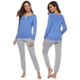 thumbnail image 1 of Purcoar Women's Pajamas Sets for Women Long Sleeve Sleepwear Loungewear Pj Set, 1 of 6