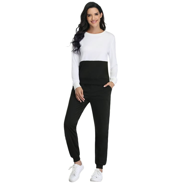 Purcoar Women s Tracksuit Set Casual 2 Piece Sweatsuits Jogging Suit Walmart