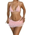 thumbnail image 1 of Purcolt 2 Piece Bikini Sets for Women with Mesh Skirt, Halter Triangle Bathing Suit, Adjustable Side String Brazilian Swimsuits, 1 of 9