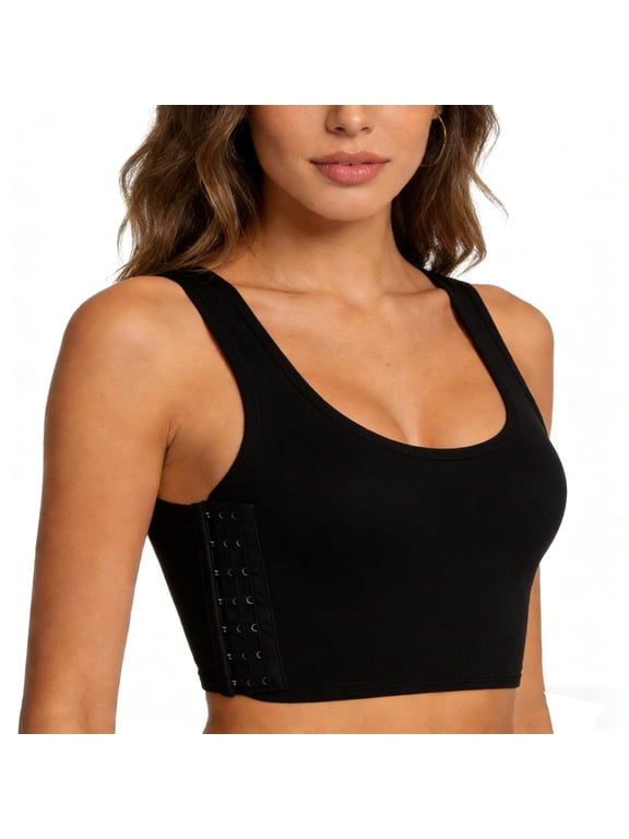 Chest Binder for Women Seamless Compression Tank Top Full Coverage Breathable Binder Bra