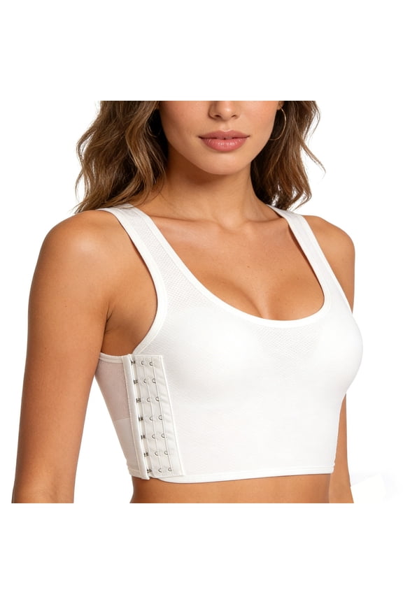 Chest Binder for Women Seamless Compression Tank Top Full Coverage Breathable Binder Bra