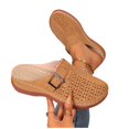 thumbnail image 1 of Purcolt Clogs for Women Comfortable Casual Hollow-out PU Leather Closed Round Toe Arch Support Slip On Flat Shoes Lightweight Memory Foam House Shoes with Buckle, 1 of 9
