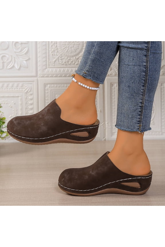 Clogs for Women Comfortable Casual Closed Toe Slip On Arch Support Flats Shoes Memory Foam House Shoes
