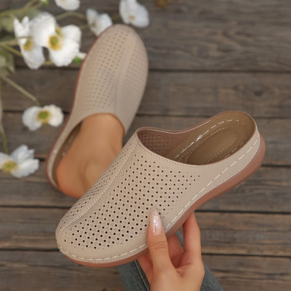 Purcolt Clogs for Women Comfortable Non Slip Wedge Slip-On Closed Toe Sandals Spring Summer Casual Walking Platform Slides