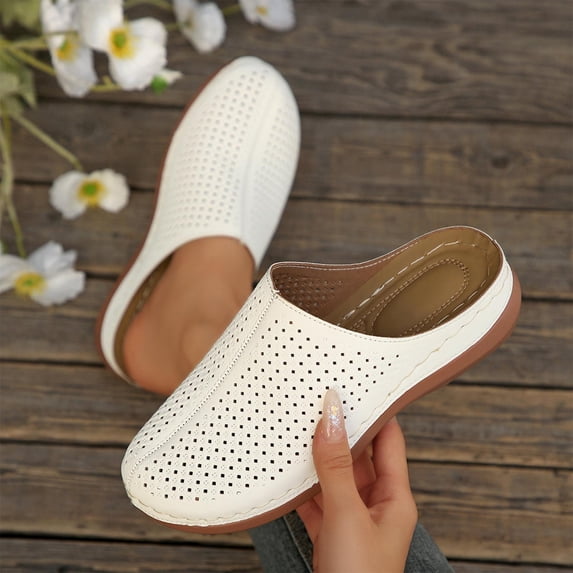 Purcolt Clogs for Women Comfortable Non Slip Wedge Slip-On Closed Toe Sandals Spring Summer Casual Walking Platform Slides
