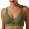 thumbnail image 1 of Purcolt Deep V Wireless Bra for Women Seamless Soft Support Full Coverage No Underwire Everyday Bra, 1 of 9