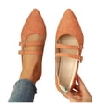 thumbnail image 1 of Purcolt Flats for Women Closed Comfortable Pointed Toe Mary Jane Loafers Trendy Casual Slip on Ballet Flats Dressy Shoes with Adjustable Strap, 1 of 9