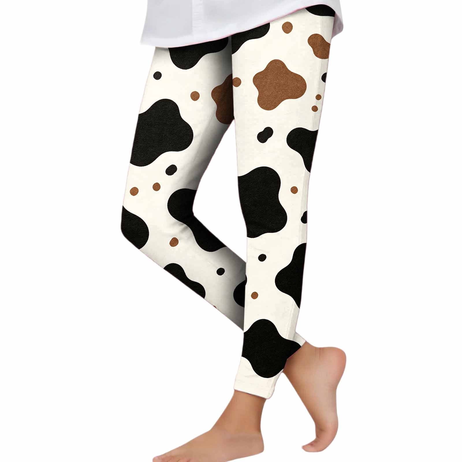 Cow Db Purcolt Girls Cow Print Tights Elastic Waist Stretchy Soft Cute ...