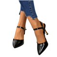 thumbnail image 1 of Purcolt Heeled Sandals for Women Elegant Closed Pointed Toe Pumps Summer High Heels Dress Shoes with Ankle Strap for Work Office Wedding Party, 1 of 8