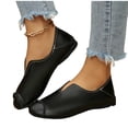 thumbnail image 1 of Purcolt Loafers for Women Trendy Casual V-Cut Square Toe Slip On Boat Shoes Lightweight Comfort Soft Sole Non-Slip Flats Shoes for Walking Travel Vacation, 1 of 8