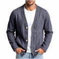 thumbnail image 1 of Purcolt Men's Denim Cardigan Jacket, Vintage V Neck Button Up Long Sleeve Jean Coat with Pockets for Spring Fall Casual Wear for Daily Wear, 1 of 8