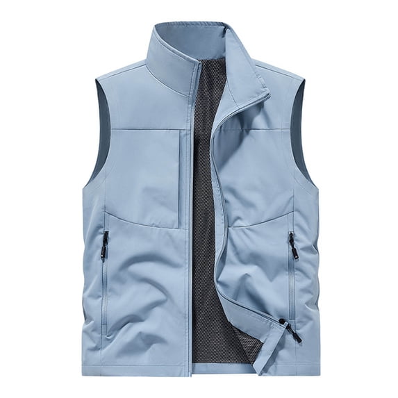 Purcolt Men's Lightweight Quick Dry Fishing Vests Sleeveless Utility Jacket Outdoor Work Safari Travel Multi Pockets Waistcoat Jacket for Hiking Photography Camping