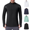 thumbnail image 1 of Purcolt Men's Quarter Zip Fishing Shirts with Thumbholes, UPF 50+ Sun Protection Long Sleeve Shirts Quick-Dry Hiking Running Swimming Performance Rash Guard, 1 of 7