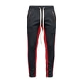 thumbnail image 1 of Purcolt Men's Side Stripe Track Pants Slim Tapered Leg Joggers with Zipper Pockets Ankle Zips and Drawstring Elastic Waist for Gym and Casual Streetwear, 1 of 6