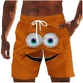 thumbnail image 1 of Purcolt Men's Swim Trunks Cartoon Drawstring Waist Bathing Suit Board Shorts Funny Novelty Beachwear with Pockets, 1 of 5