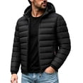 thumbnail image 1 of Purcolt Mens Big and Tall Hooded Puffer Jackets Trendy Casual Quilted Long Sleeve Full Zip Up Winter Thermal Outerwear Comfort Loose Fit Coats with Pockets, 1 of 7