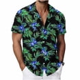 thumbnail image 1 of Purcolt Mens Hawaiian Shirt Short Sleeve Button Down Shirts Tropical Floral Summer Beach Shirts, 1 of 8