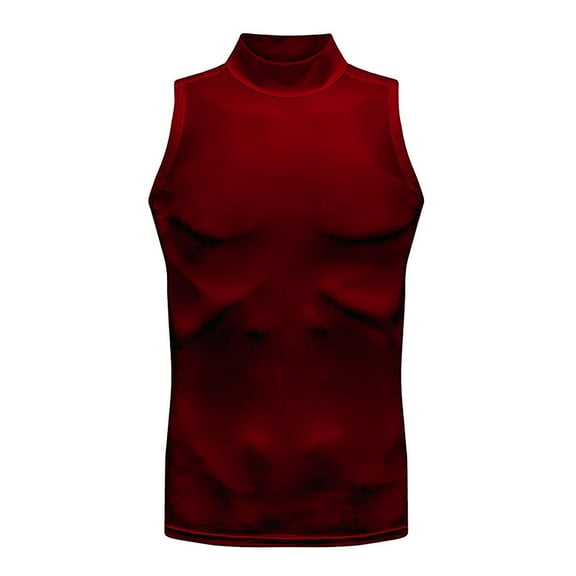Purcolt Mens Mock Turtleneck Muscle Tank Tops Sleeveless Quick Dry Slim-Fit Vest Compression Base Layer Shirt Workout Gym Running Training