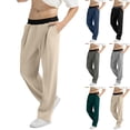 thumbnail image 1 of Purcolt Mens Pleated Dress Pants Dressy Casual Elastic Waist Straight Wide Leg Pants Stretchy Comfor Baggy Trousers for Business Work Office, 1 of 8