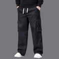 thumbnail image 1 of Purcolt Mens Plus Size Cargo Jeans Loose Fit Stretch Denim Pants Drawstring Waist Big and Tall Jeans with Pockets 2XL-5XL, 1 of 4