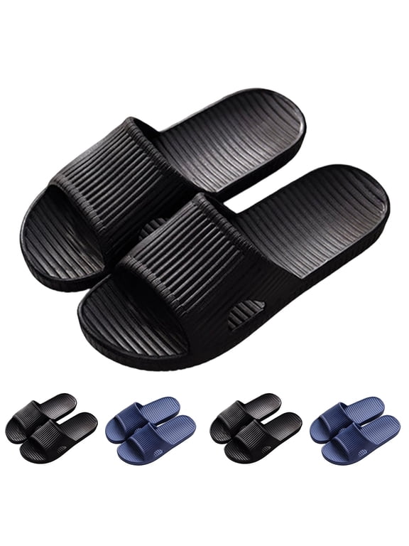 Mens Quick Drying Shower Slippers Lightweight Open Toe EVA Non Slip Slides Sandals Indoor And Outdoor Slipper for Bathroom, Spa, Pool, Gym, Beach