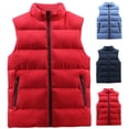 thumbnail image 1 of Purcolt Mens Quilted Padded Puffer Vests Lightweight Stand Neck Full Zipper Layering Outerwear Casual Loose Fit Wind‑Resistant Warm Gilet for Outdoor Fishing Walking Travel, 1 of 8