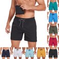 thumbnail image 1 of Purcolt Mens Swim Trunks Drawstring Quick Dry Swim Shorts Swimwear Solid Sport Board Shorts with Pockets, 1 of 8