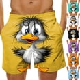thumbnail image 1 of Purcolt Mens Swim Trunks Funny Printed Summer Athletic Running Beach Board Shorts with Pockets, 1 of 6