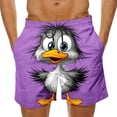 thumbnail image 1 of Purcolt Mens Swim Trunks Funny Printed Summer Athletic Running Beach Board Shorts with Pockets, 1 of 6