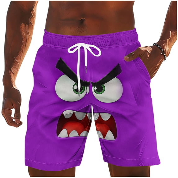 Purcolt Mens Swim Trunks Quick Dry Elastic Waist Drawstring Summer Casual Gym Running Beach Board Shorts with Pockets