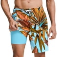 thumbnail image 1 of Purcolt Mens Swim Trunks with Compression Liner 5 inch Inseam Quick Dry 2 in 1 Swimming Board Beach Shorts with Pockets, 1 of 7
