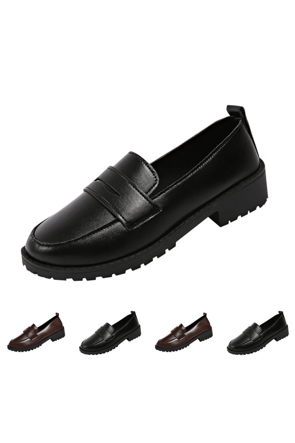 Penny Loafers for Women Business Casual Slip-Ons Loafers Dressy Non Slip Flats Shoes for Work Office Walking Driving