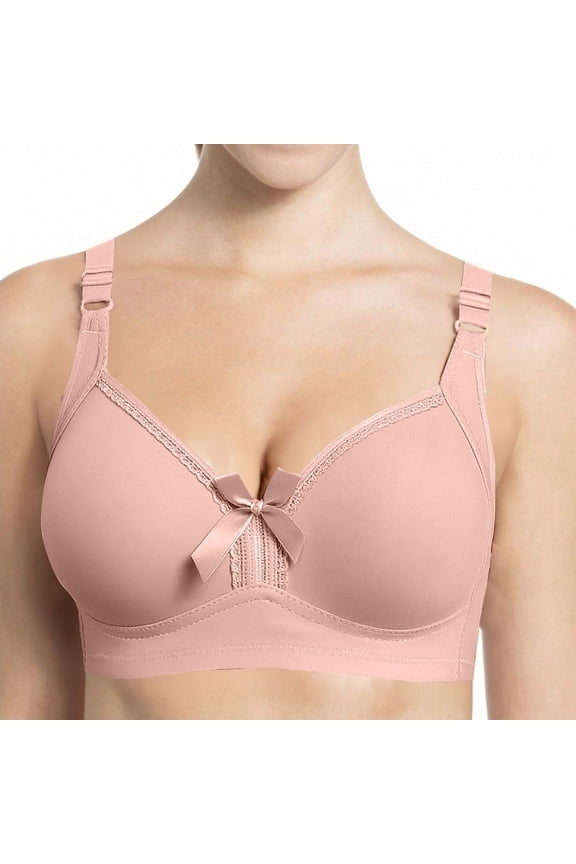 Push Up Wireless Bra for Women, Full Coverage Supportive Seamless Shaping Bra for Big Breast with Adjustable Straps, Regular and Plus Size, 36B-50C