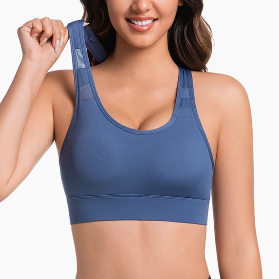 Purcolt Racerback Sports Bras for Women Seamless Padded Full Coverage High Impact Workout Yoga Gym Fitness Bras