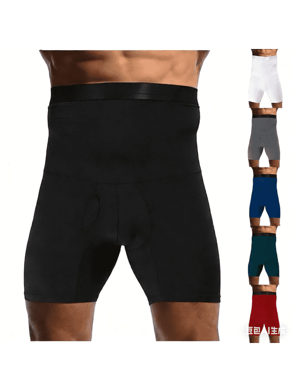 Shapewear Shorts for Men Tummy Control High Waisted Slimming Body Shaper Seamless Belly Girdle Thigh Slimmer
