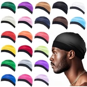 Purcolt Skull Caps for Men Soft Durag Headwrap Comfortable Breathable Turban Head Wrap Sleep Cap Chemo Headwear