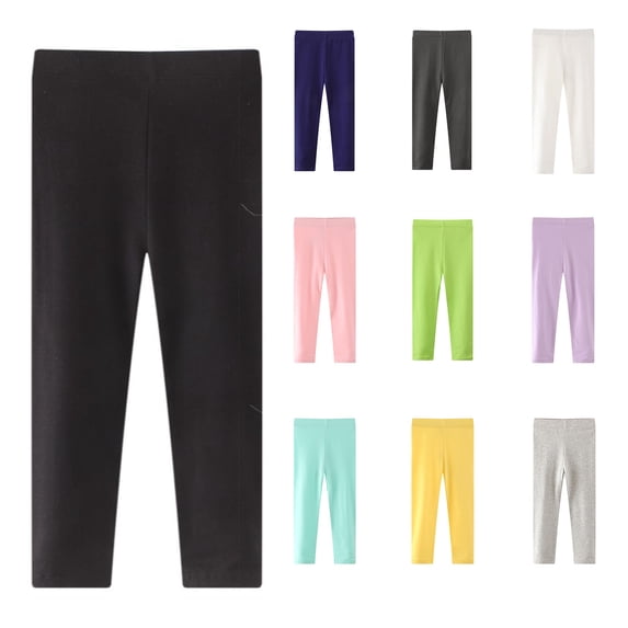 Purcolt Toddler Baby Girls School Uniform Pants Kids Clothes Stretchy Soft Cotton Tights Pants Footless Leggings 2-8 Years