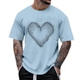 thumbnail image 1 of Purcolt Valentine's Day T Shirts for Men Crew Neck Short Sleeve Shirts Casual Loose Graphic Tees Y2k Vintage Summer Tops, 1 of 5