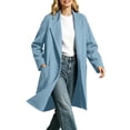 thumbnail image 1 of Purcolt Women Open Front Lapel Mid-Long Cardigan Coat Patch Pocket Long Sleeve Fall Winter Casual Chunky Coatigan Sweater Coat, 1 of 8