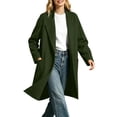 thumbnail image 1 of Purcolt Women Open Front Lapel Mid-Long Cardigan Coat Patch Pocket Long Sleeve Fall Winter Casual Chunky Coatigan Sweater Coat, 1 of 8