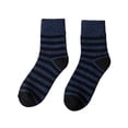 thumbnail image 1 of Purcolt Women's 1PC Striped Knit Crew Socks Comfortable Thick Ribbed Cuff Mid Calf Socks for Casual Work and Daily Wear, 1 of 4