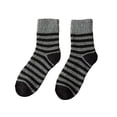 thumbnail image 1 of Purcolt Women's 1PC Striped Knit Crew Socks Comfortable Thick Ribbed Cuff Mid Calf Socks for Casual Work and Daily Wear, 1 of 4