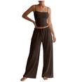 thumbnail image 1 of Purcolt Women's 2 Piece Dressy Casual Slim Fit Tank Top and Wide Leg Pants Summer Casual Lounge Sets Matching Outfits Sets, 1 of 9