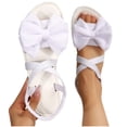 thumbnail image 1 of Purcolt Women's Bow Crisscross Sandals Cute Comfort Open Toe Non Slip Flat Sandals Dressy Summer Beach Ankle Strap Dress Shoe, 1 of 8