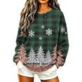 thumbnail image 1 of Purcolt Women's Christmas Sweatshirt Casual Crew Neck Loose Fit Long Sleeve Pullover Tops Ladies Fall Fashion Comfort Sweaters Outfits, 1 of 7