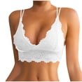 thumbnail image 1 of Purcolt Women's Floral Lace Bralettes Deep V Triangle Plunge Wireless Bras Cami Strappy Unpadded Lingerie Camisole Tops, 1 of 7