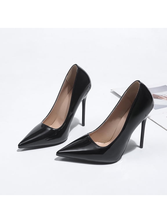 Women's High Heels Pumps Elegant Closed Pointed Toe Stilettos Business Casual Dress Shoes for Work Office Wedding