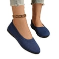 thumbnail image 1 of Purcolt Women's Knit Flat Shoes Casual Breathable Round Toe Shallow Mouth Ballet Flats Soft Slip on Thin Sole Dailywear Dress Shoes, 1 of 9