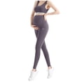 thumbnail image 1 of Purcolt Women's Maternity Leggings Buttery Soft Over The Belly Pregnancy Yoga Pants Stretchy Full Length Workout Leggings for Tummy Control, 1 of 6